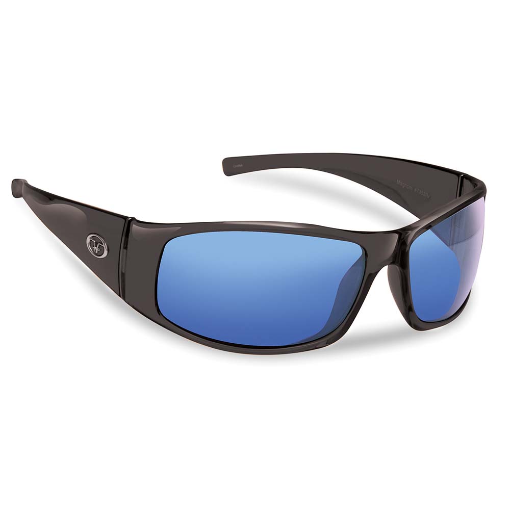 Flying Fisherman 7352BSB Magnum Polarized Sunglasses, Black / Smoke-Blue