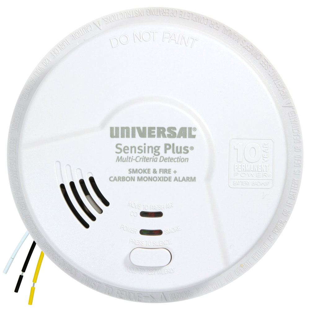 Universal Security Instruments Sensing Plus Multi Criteria Hardwired Smoke and Carbon Monoxide Alarm With 10 Year Sealed Battery Backup (AMIC1510SC)