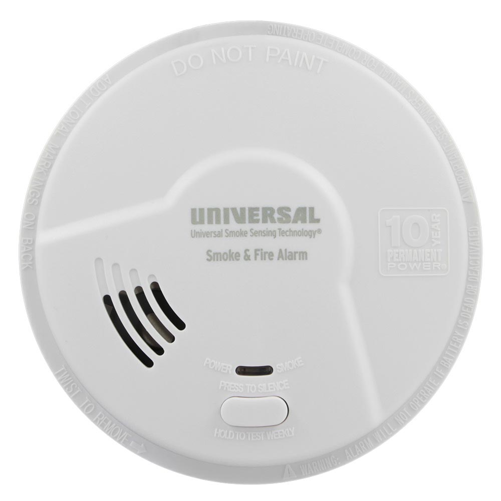 USI Bedroom 2-in-1 Smoke and Fire Smart Alarm with 10 Year Sealed Battery and Universal Smoke Sensing Technology (MI3050SB)