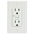 USI Electric 15 Amp GFCI Receptacle Duplex Outlet, White