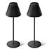 Honeywell Rechargeable Cordless Desk Lamps with a Portabe Design, Black 2-Pack