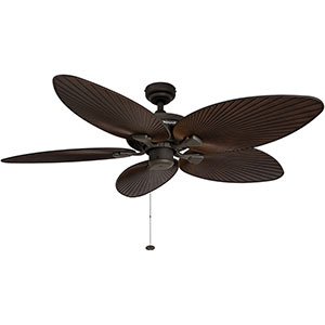 Honeywell Palm Island Indoor & Outdoor Ceiling Fan, Bronze, 52 Inch - 50207