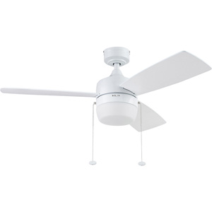 Honeywell Barcadero Indoor Ceiling Fan, Bright White, 44-Inch - 51475