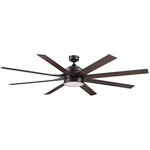 Honeywell Xerxes LED Remote Control Ceiling Fan - 70 Inch, Matte Black