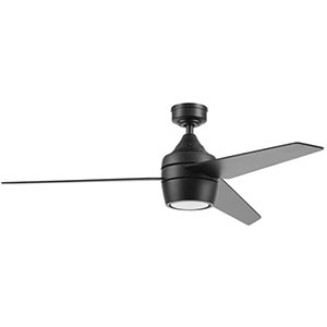 Honeywell Eamon 52 inch Ceiling Fan with Remote and Light, Matte Black