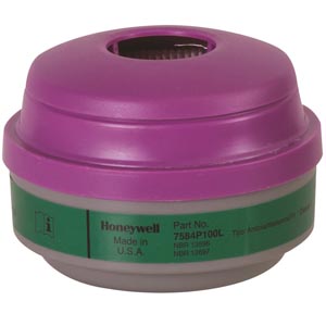 Honeywell North Ammonia/Methylamine Respirator Cartridge and P100 Filter, 7584P100L