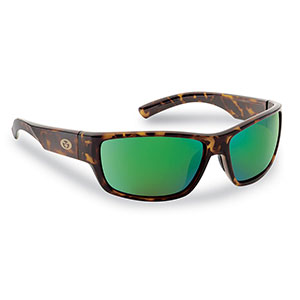 Flying Fisherman 7701TAG Matecumbe Polarized Sunglasses, Tortoise / Green Mirror Lenses