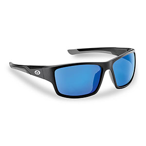 Flying Fisherman 7712BSB Sand Bank Polarized Sunglasses, Matte Black / Blue Mir