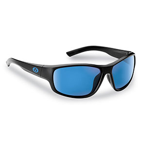 Flying Fisherman 7822BSB Teaser Polarized Sunglasses, Matte Black Smoke / Blue Mirror Lenses