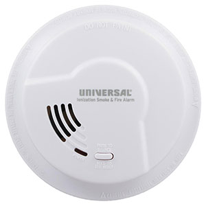 Universal Security Instruments Quick Change Battery-Operated Ionization Smoke and Fire Alarm (976LR)