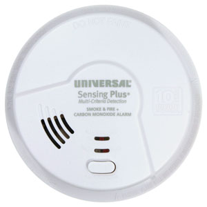 USI Sensing Plus AMICH3511SC Hallway Smoke, Fire and CO Alarm, 10 Year Battery