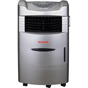 Honeywell CL201AE Portable Evaporative Cooler with Remote Control, 470 CFM - 5.3 Gallon Tank (Gray)