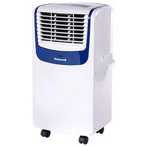 Honeywell 9,000 BTU Compact Portable Air Conditioner, Dehumidifier and Fan - White and Blue, MO08CESWB6