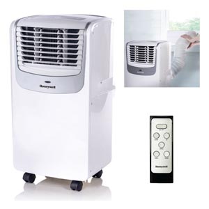 Honeywell 8,000 BTU Compact Portable Air Conditioner, Dehumidifier & Fan - White & Silver, MO08CESWS6