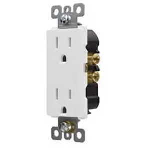 USI Electric Decorator Receptacle 20 Amp 2-Pole, 3-Wire Self Grounding & Tamper Resistant, White - R920TRWH