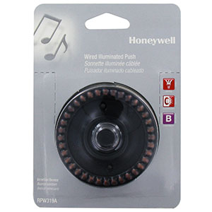 Honeywell Home Wired Illuminated Push Button for Door Chime, RPW319A1001/A