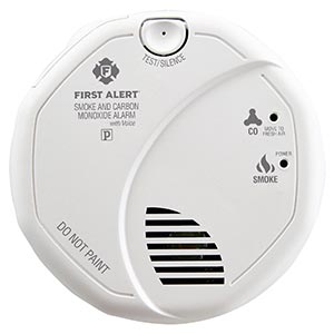 First Alert Hardwired Photoelectric Smoke and Carbon Monoxide Alarm with Voice and Location Feature - SC7010BV