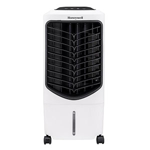 Honeywell TC09PEU Compact Evaporative Tower Air Cooler with Spot Fan and Humidifier, 200 CFM - 2.4 Gallon Tank (White)